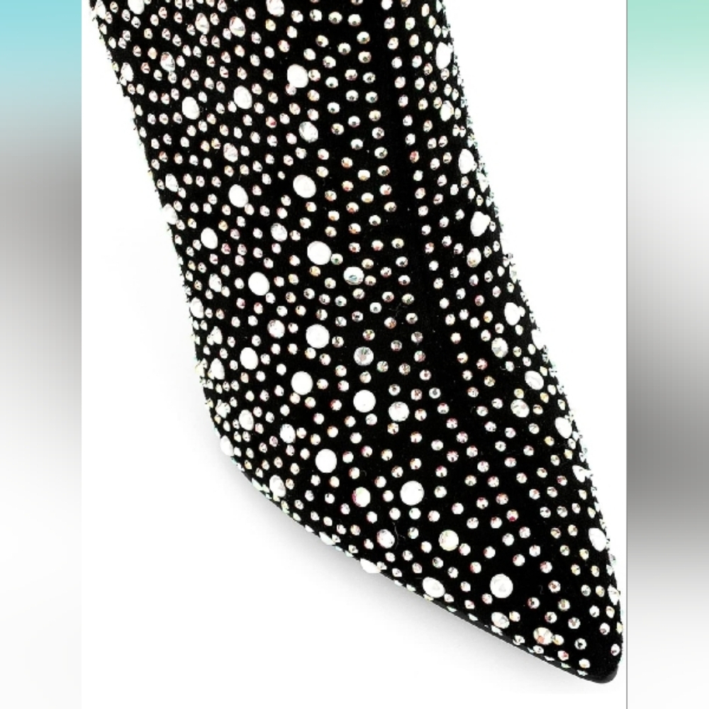 Aurora Crystal, Pointy Toe Stiletto Heeled Boots NWT size 6 - Picture 8 of 13